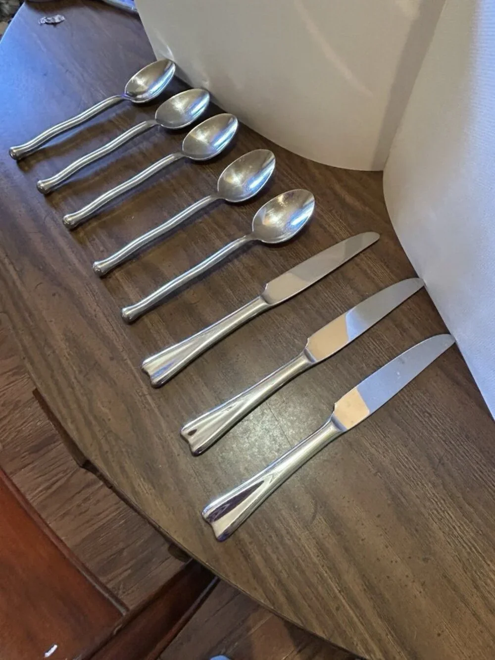 Lot Of Stainless Steel Knives And Spoons Very Heavy Quality Made